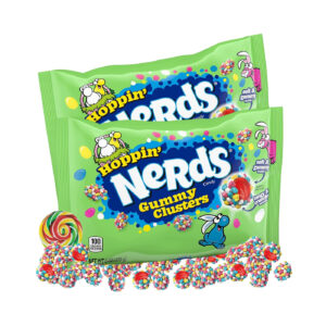 Easter Hoppin' Nerds Gummy Clusters, Bulk Bags of Candy for Eggs, Pack of 2