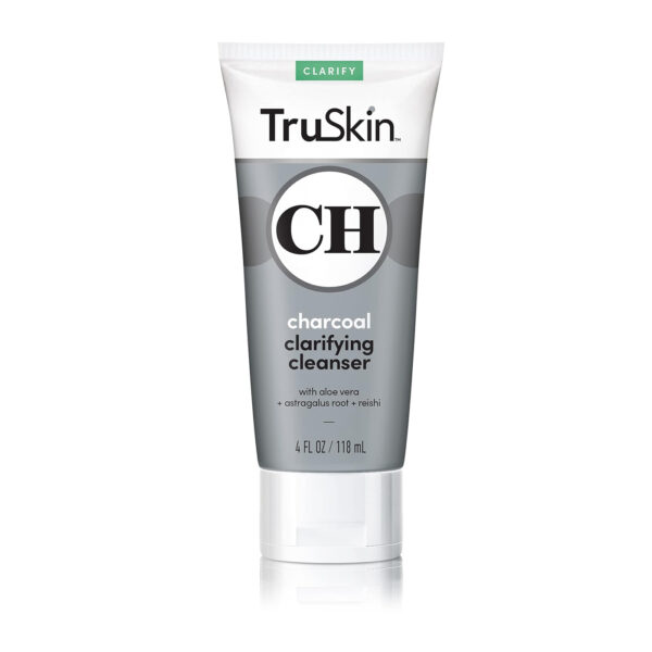 TruSkin Charcoal Cleanser Facial Cleanser – with Activated Charcoal, 4 fl oz