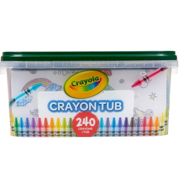 Crayola Crayon Tub - 120 Colors (240ct), Bulk Crayon Set for Classrooms, Kids Coloring & Art Supplies