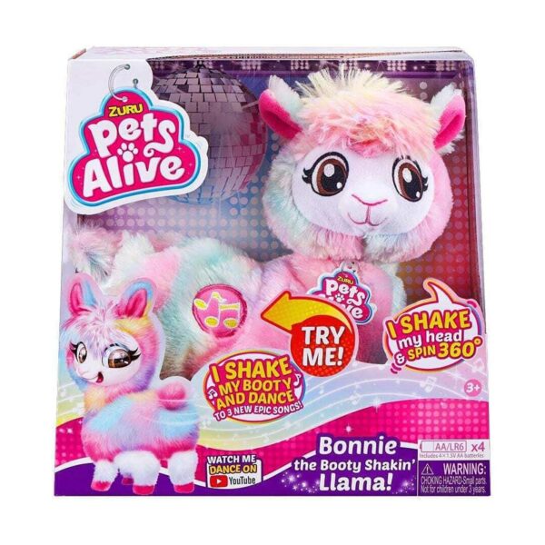 Pets Alive Rainbow Bonnie The Booty Shakin Llama Battery