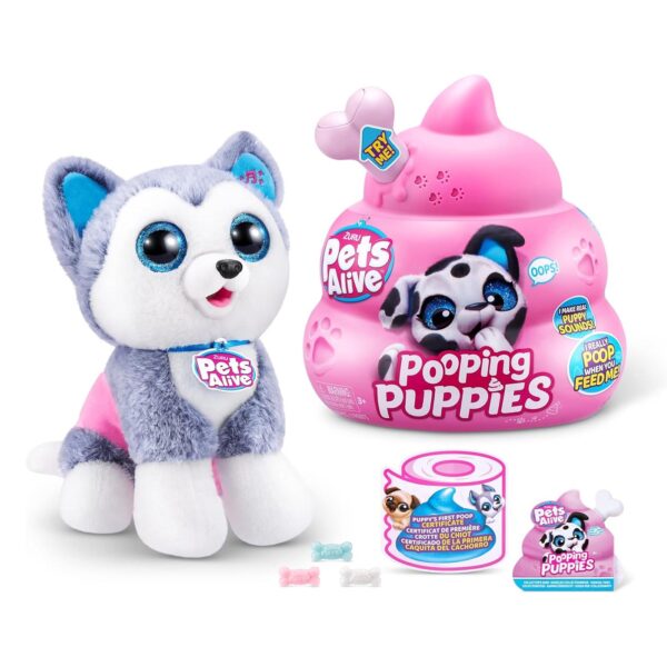 Pets Alive Pooping Puppies (Husky) by ZURU Surprise Puppy Plush
