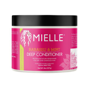 Mielle Organics Babassu & Mint Deep Conditioner with Protein, Moisturizing & Conditioning Deep Treatment - 8 Ounces