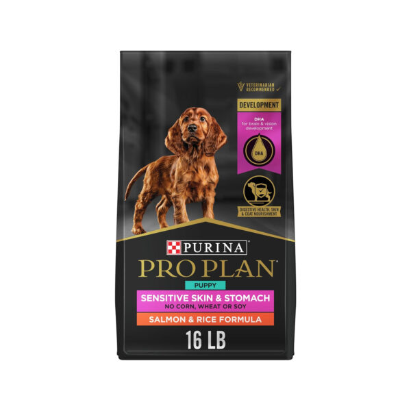 Purina Pro Plan Sensitive Skin and Stomach Dog Food Puppy Salmon - 16 lb