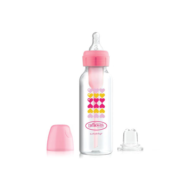 Dr. Brown's Natural Flow Anti-Colic Options+ Narrow Sippy Bottle Starter Kit,8oz/250mL