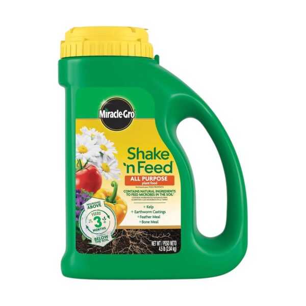 Miracle-Gro Shake 'N Feed All Purpose Plant Food, Plant Fertilizer, 4.5 lbs.