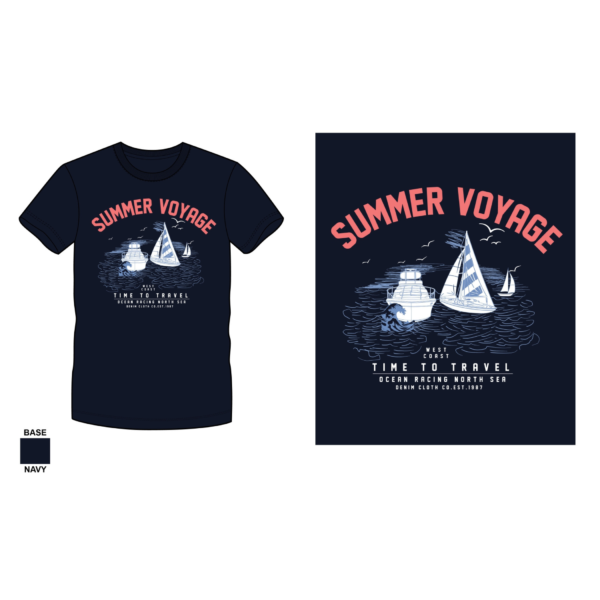 Mens Shirt Summer Voyage ,100% Cotton Navy Colour